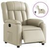 VidaXL Poltrona Reclinabile Elettrica Crema in Similpelle