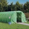 vidaXL Serra con Telaio in Acciaio Verde 36 m² 12x3x2 m