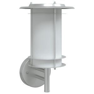 vidaXL Applique da Esterno Argento in Acciaio Inossidabile