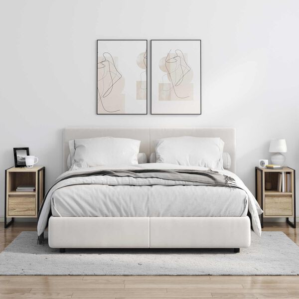 vidaXL Comodino Sonoma 39,5 x 30 x 50 cm Legno multistrato