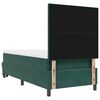vidaXL Letto a molle con materasso Verde scuro 100 x 200 cm Velluto