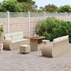vidaXL Set Divano da Giardino 9 pcs Beige e Crema polyrattan