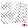 vidaXL Recinzione a Traliccio in Salice 5 pz 180x120 cm