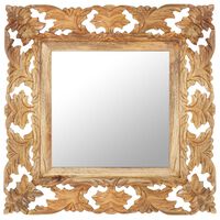 vidaXL Specchio Intagliato a Mano 50x50 cm in Legno Massello di Mango