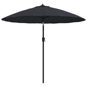 vidaXL Ombrellone da Giardino con Palo in Alluminio 250 cm Nero