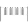 vidaXL Recinzione a picchetto BAARLO 200 x 110 cm Nero
