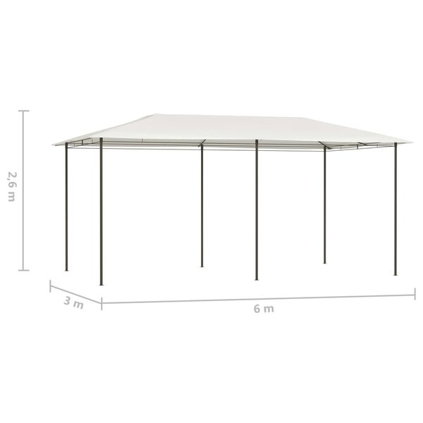 vidaXL Gazebo 2,98x5,3x2,59 m Crema 160 g/m²