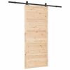 vidaXL Porta scorrevole Naturale 100 x 208 cm Pino massello