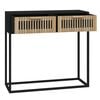 vidaXL Tavolino Consolle Nero 80x30x75 cm Legno Multistrato e Ferro