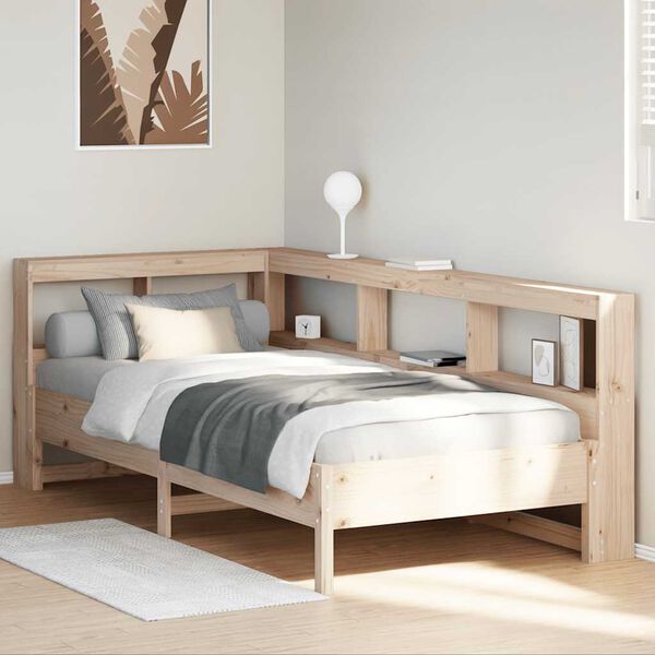 vidaXL Letto Libreria senza Materasso 90x200 cm Legno Massello Pino