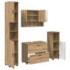 vidaXL Set di mobili per il bagno 4 pz Rovere artigianale