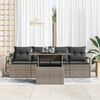 vidaXL Set Divano da Giardino con cuscino 5 pcs Grigio polyrattan