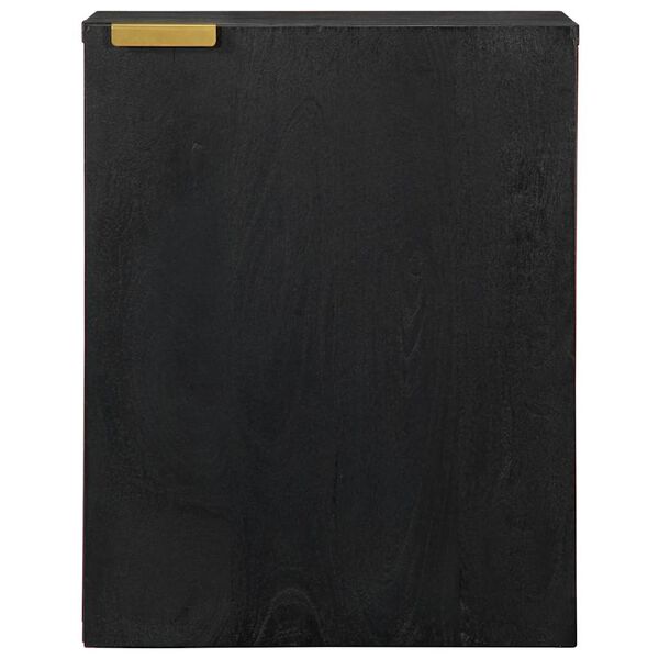 vidaXL Mobile Pensile da Bagno Nero 38x33x48 cm in Legno Multistrato