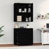 vidaXL Credenza Nera in Legno Multistrato