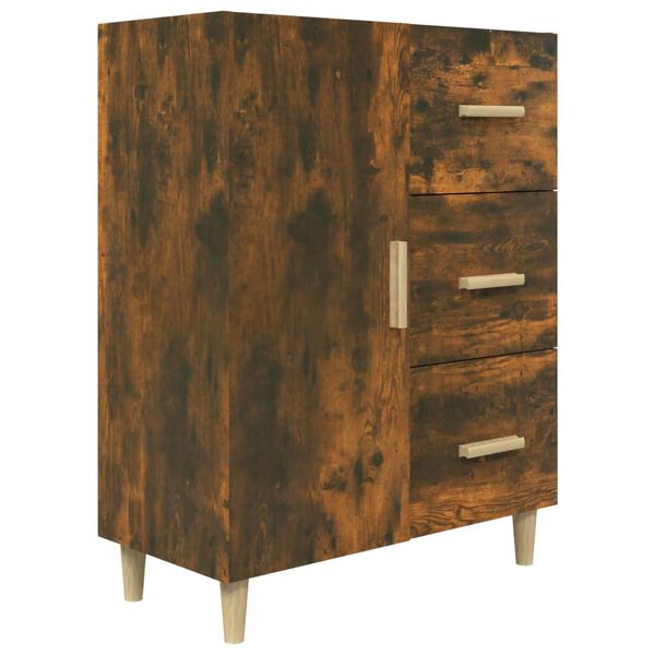vidaXL Credenza Rovere Fumo 69,5x34x90 cm in Legno Multistrato