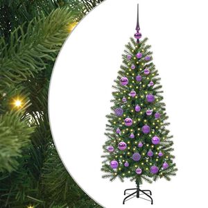 vidaXL Albero di Natale artificiale con 150 LED Verde 120 cm PE e PVC