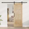 vidaXL Porta scorrevole Marrone 73,5 x 198,5 cm Pino massello