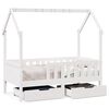 vidaXL Giroletto per Bambini con Cassetti 80x170cm Legno Massello Pino