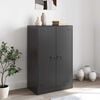 vidaXL Credenza Nera 67x39x107 cm in Acciaio