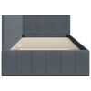 vidaXL Cornice del letto ad angolo Grigio scuro 90 cm x 200 cm Velluto