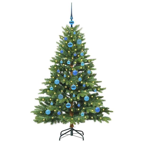 vidaXL Albero di Natale artificiale con 150 LED Verde 150 cm PE e PVC