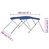 vidaXL Bimini di Prua con Tendalino a 3 Archi Blu 183x196x137 cm
