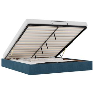 vidaXL Struttura Letto Pouf senza Materasso 160x200 cm in Velluto