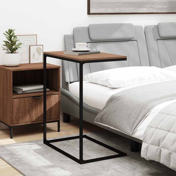 vidaXL Tavolino da Salotto Nero 55x35x66 cm in Legno Multistrato