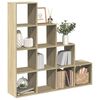 vidaXL Libreria 4 Ripiani Rovere Sonoma 131,5x29x131,5 cm Truciolato