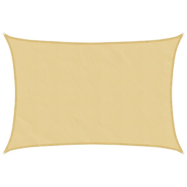 vidaXL Vela Parasole Sabbia 5x4 m 100% Poliestere Oxford