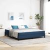 vidaXL Letto a molle con materasso Blu 180 x 200 cm Tessuto