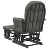 vidaXL Poltrona Glider con Sgabello Grigio Scuro in Tessuto
