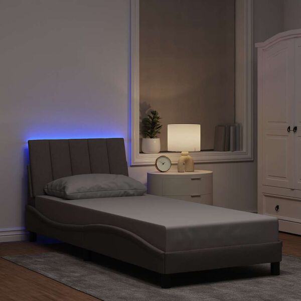 vidaXL Giroletto senza Materasso Hanko Tortora 90x190 cm Tessuto