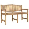 vidaXL Panca da Giardino 149,5x60x90 cm in Legno Massello di Teak
