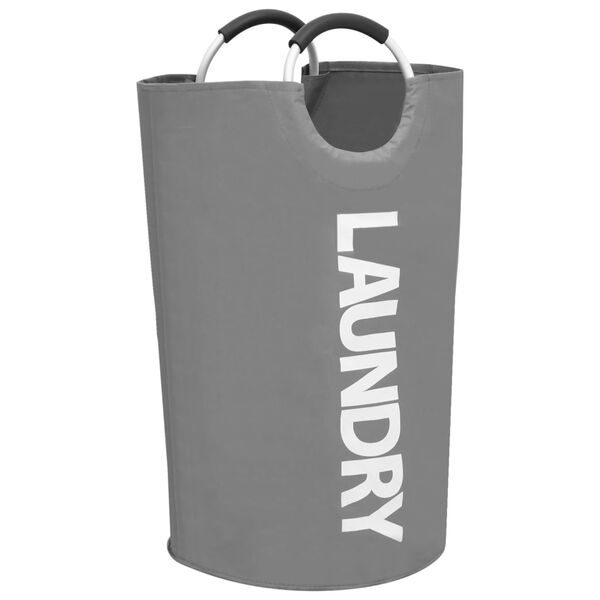 vidaXL Portabiancheria Grigio