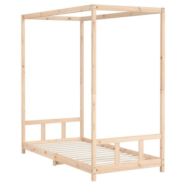 vidaXL Giroletto per Bambini 90x190 cm in Legno Massello di Pino