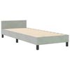 vidaXL Letto a molle con testiera Grigio chiaro 80 x 200 cm Velluto