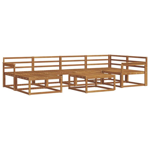vidaXL Set di divani da esterno 7 pcs Naturale