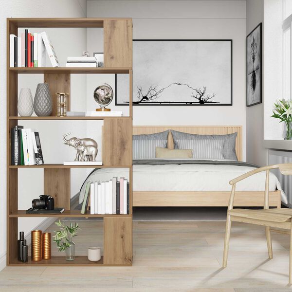 vidaXL Armadio per Libri Rovere artigianale 80 x 24 x 159 cm