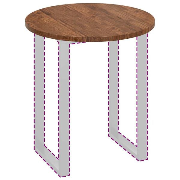 vidaXL Piano del tavolo Marrone scuro Ø 70 x 2.5 cm