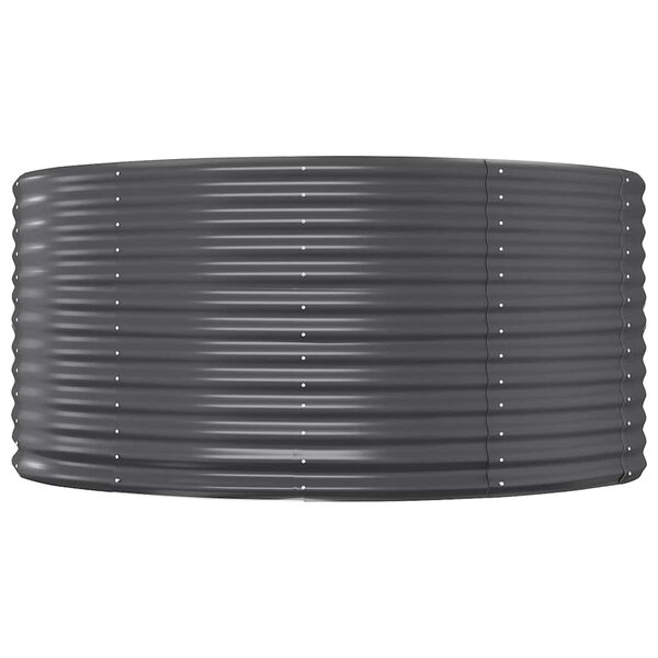 vidaXL Letto Rialzato da Giardino Antracite 212x140x68 cm Acciaio Zincato