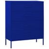 vidaXL Cassettiera Blu Marino 80x35x101,5 cm in Acciaio