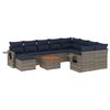 vidaXL Set Divani da Giardino 11 pz con Cuscini Grigio in Polyrattan