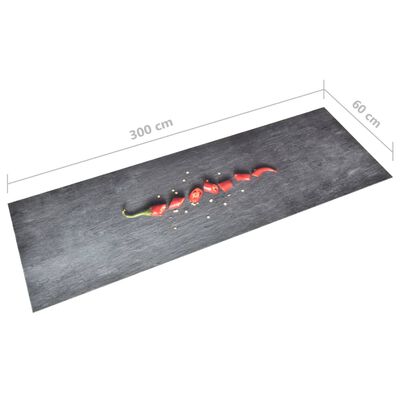 vidaXL Tappetino da Cucina Lavabile Peperoni 60x300 cm