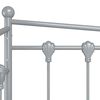 vidaXL Telaio Divano Letto Estraibile Grigio in Metallo 90x200 cm