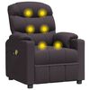 vidaXL Poltrona Massaggiante Elettrica Marrone scuro in Tessuto