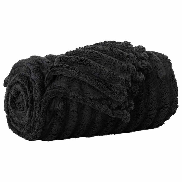 vidaXL Coperte da Pile 6 pcs Nero 150 x 130 cm Panno