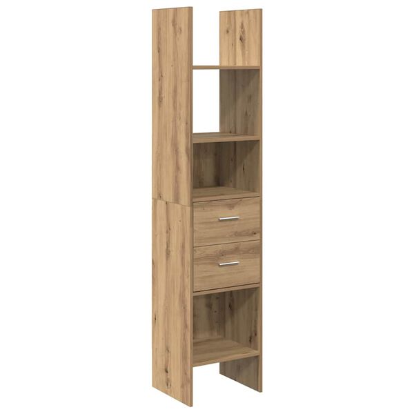vidaXL Armadio per Libri rovere artigianale 40 x 35 x 180 cm