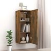 vidaXL Mobile Pensile Muro Rovere Fumo 34,5x34x90 cm Legno Multistrato