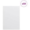 vidaXL Pannelli decorativi 50 pcs Bianco 15 x 21 x 0.3 cm